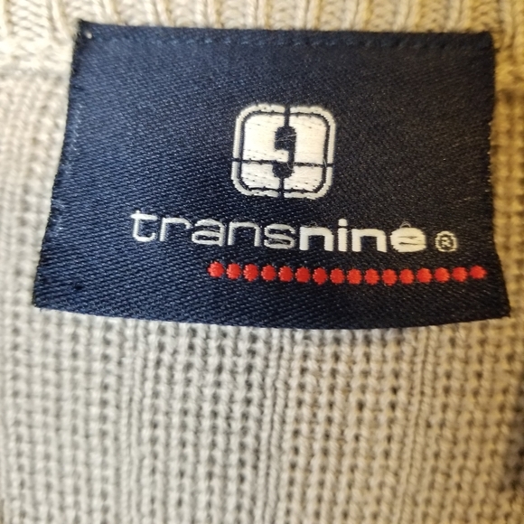 Vintage Transnine Ribbed Cotton Blend Knit Arm Stripe Crewneck Pull-On Sweater - Picture 8 of 11